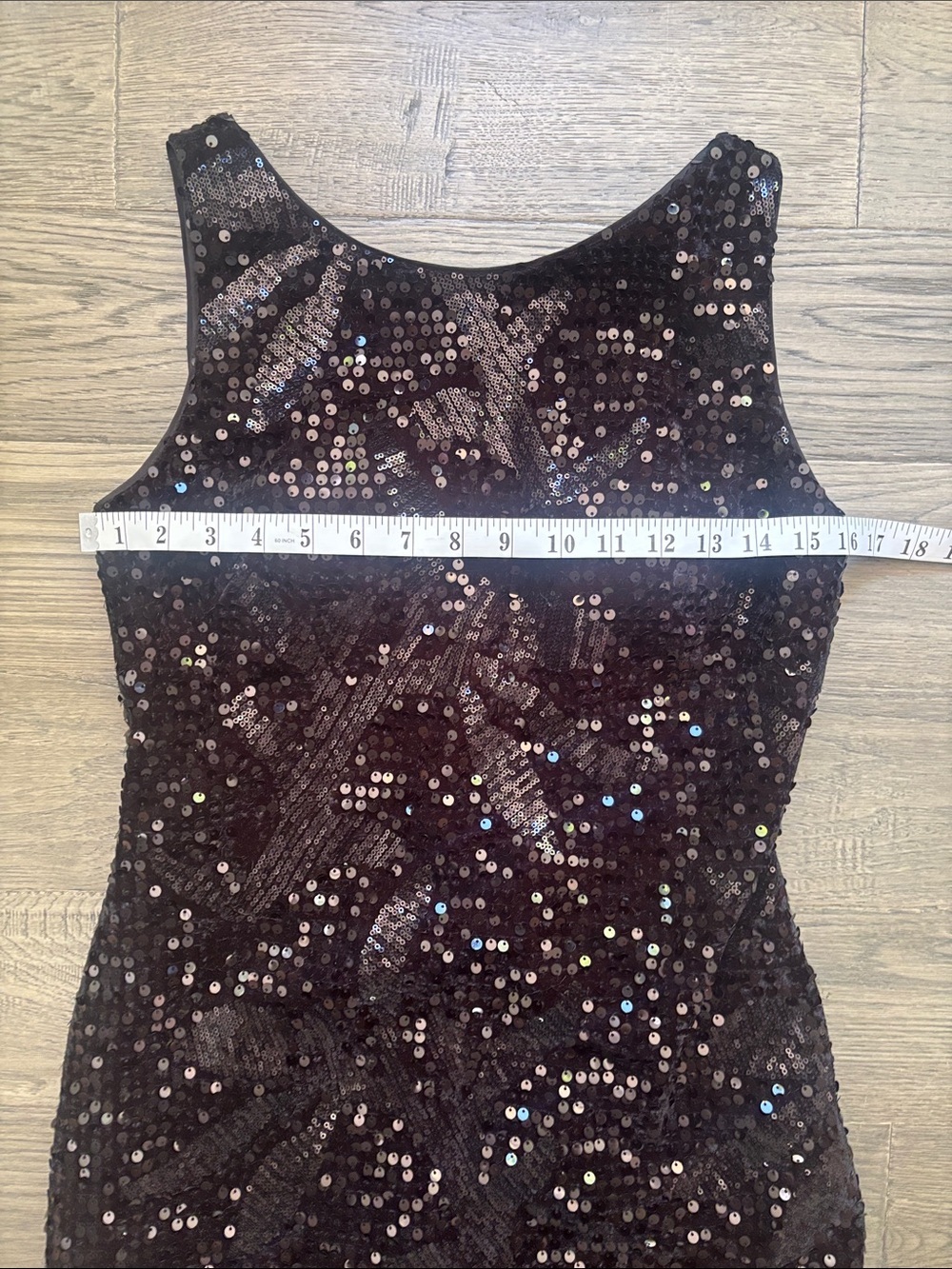 Aidan Mattox | Black Sequin Cocktail Sheath Dress Wedding Summer Size 8 - Picture 5 of 11